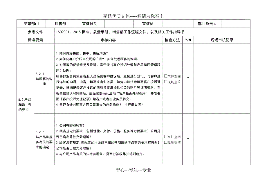 内审检查表(按部门)(共35页)_第2页