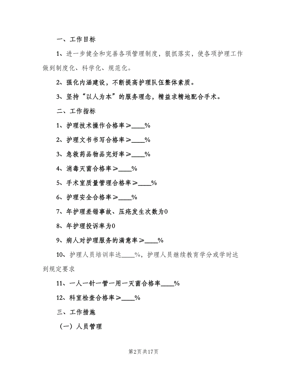 护士2023个人工作计划例文（5篇）_第2页