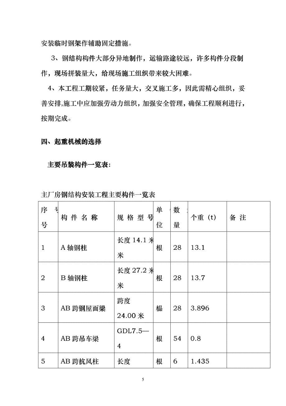 主厂房钢结构工程吊装方案改版hyhf_第5页