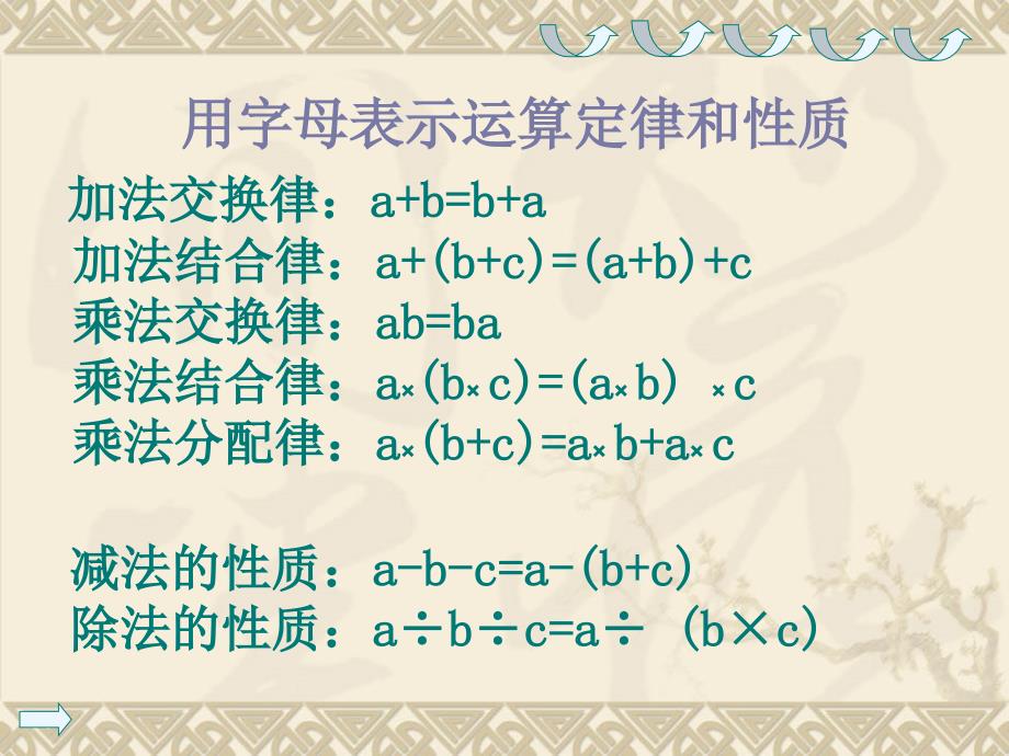 六年级下册《式与方程的整理与复习》ppt课件_第4页