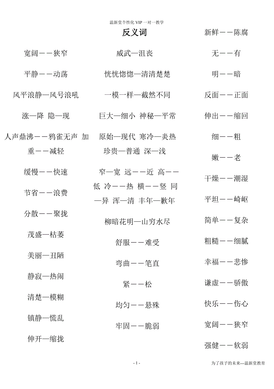 反义词大全全新版.doc_第1页