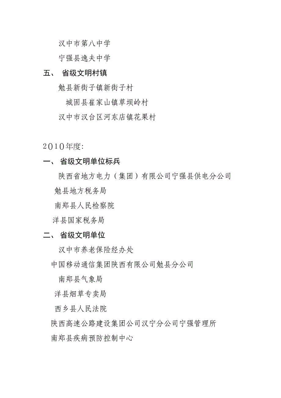 汉中市精神文明建设先进集体_第3页