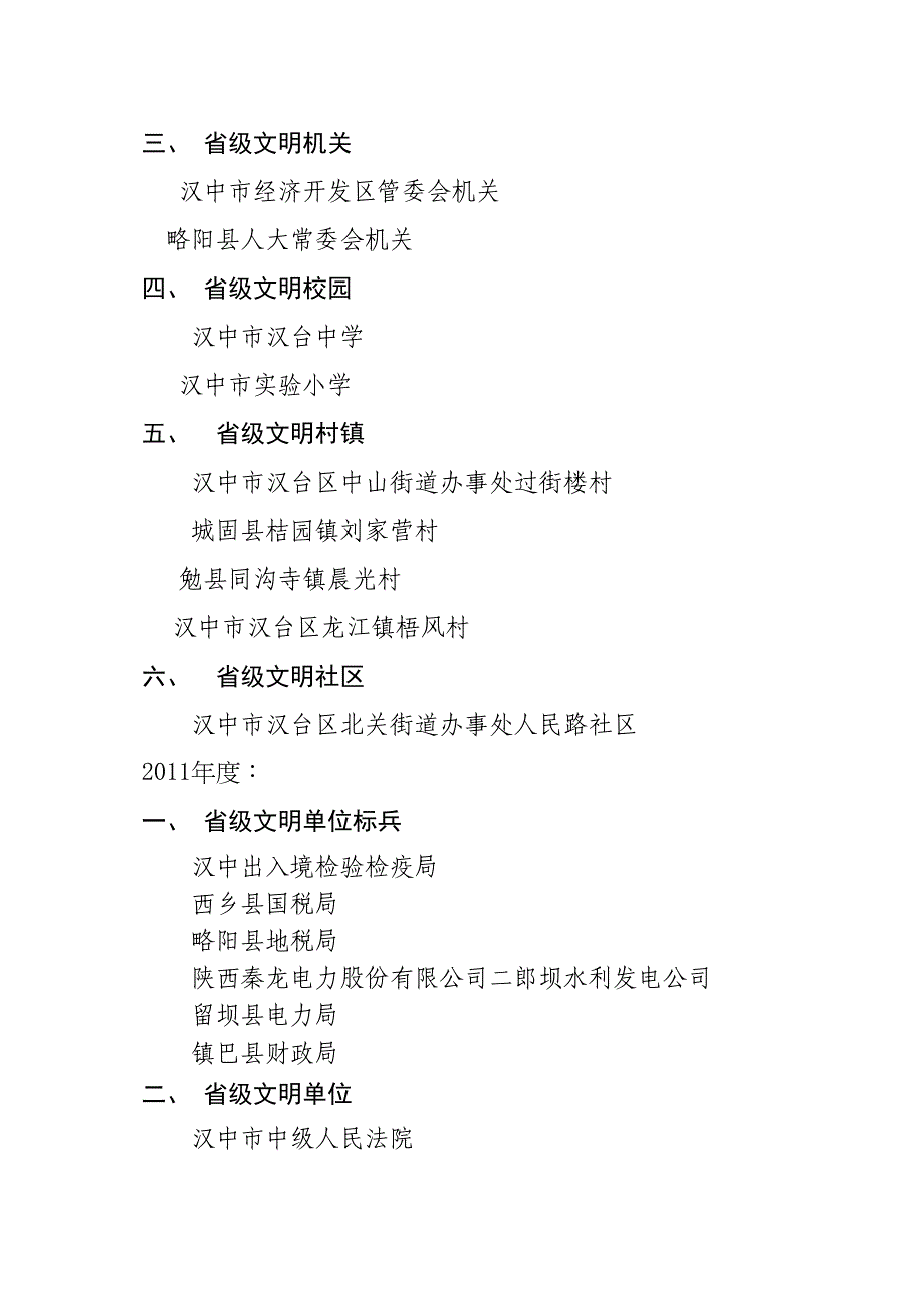 汉中市精神文明建设先进集体_第4页