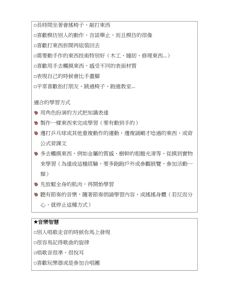 多元智慧检测表_第4页