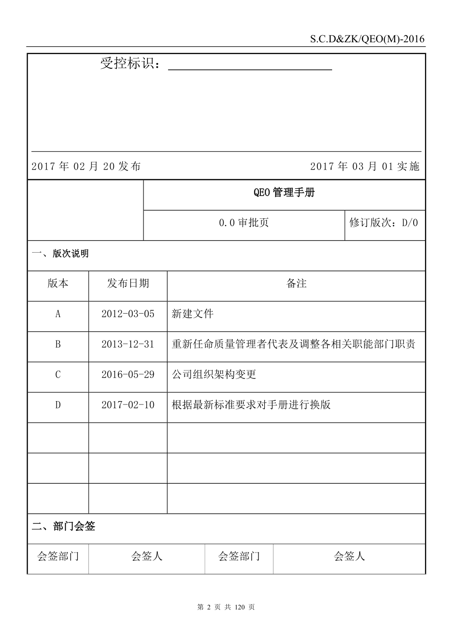 2016新版质量环境职业健康安全管理手册_第2页