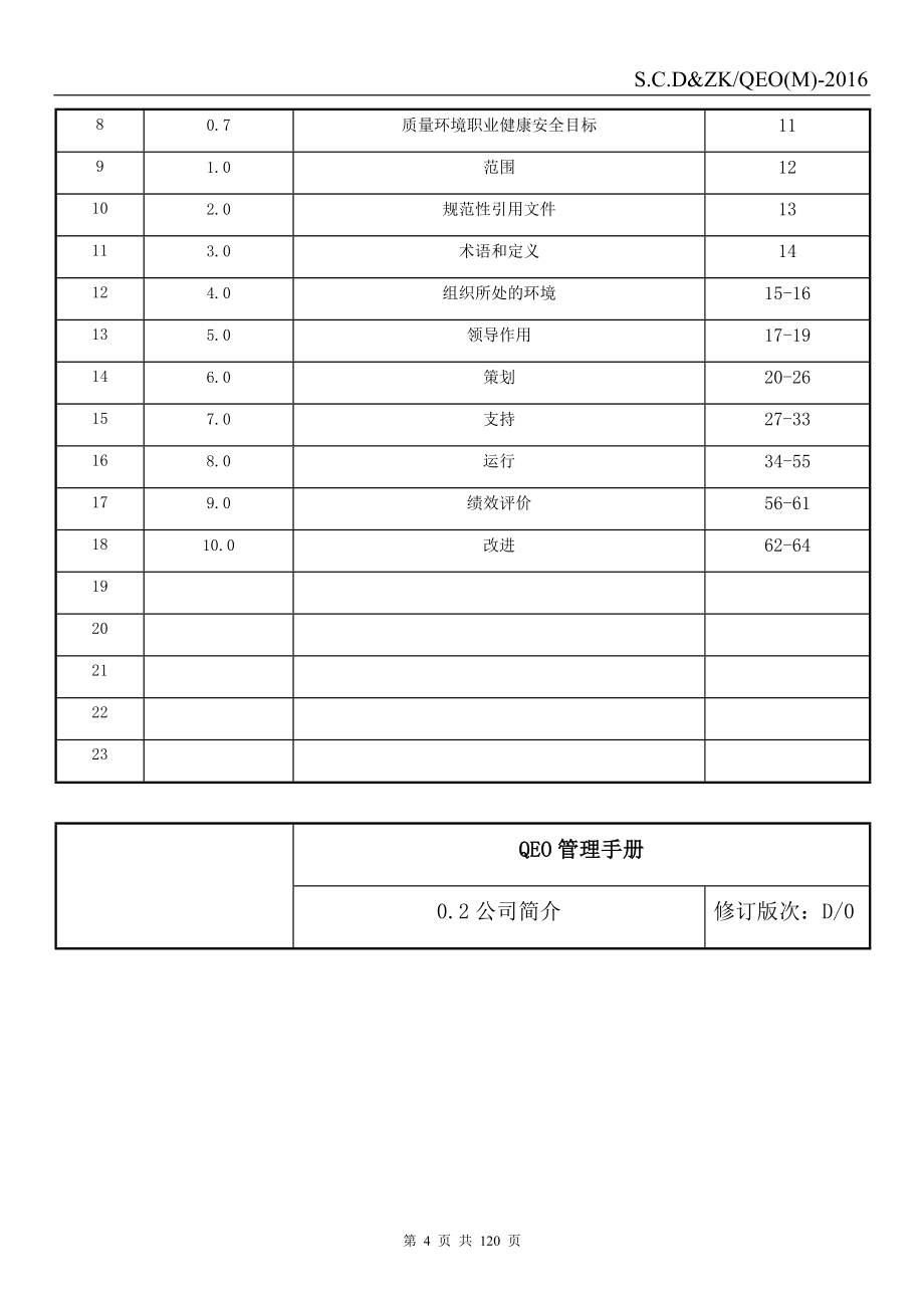 2016新版质量环境职业健康安全管理手册_第4页