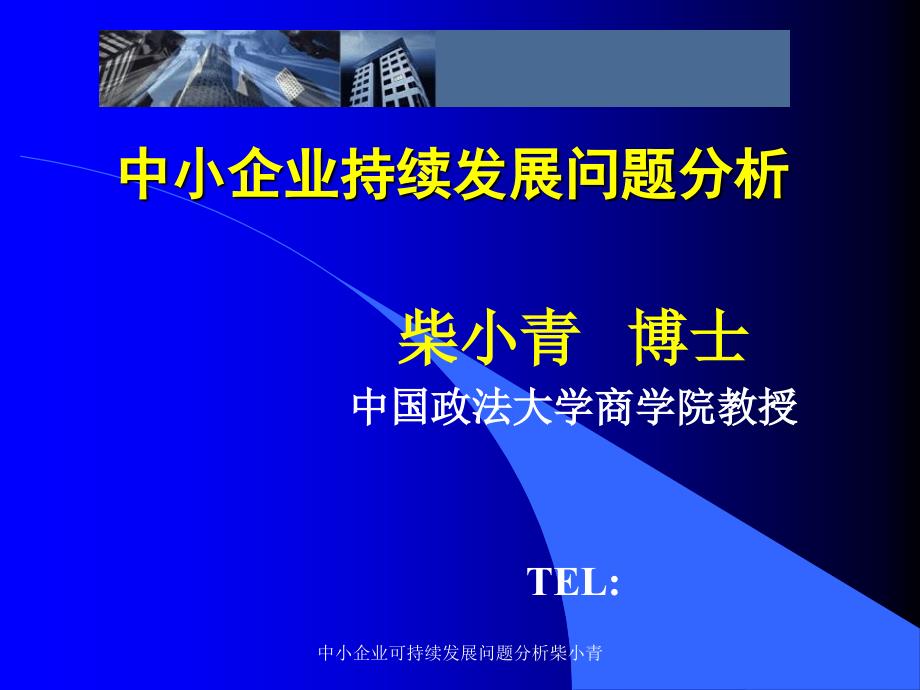 中小企业可持续发展问题分析柴小青课件_第1页