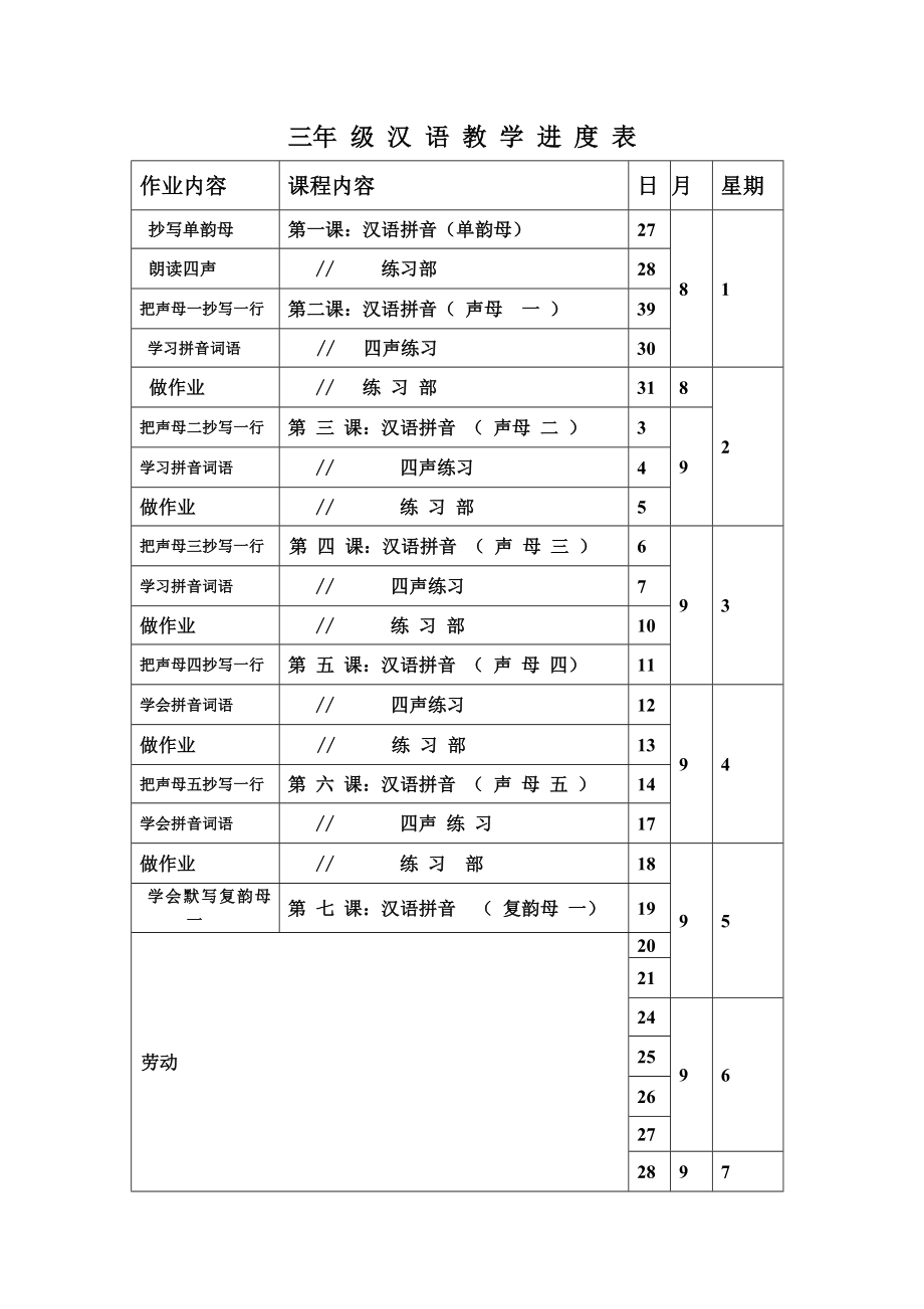 小学三年级上学期汉语教案集_第2页