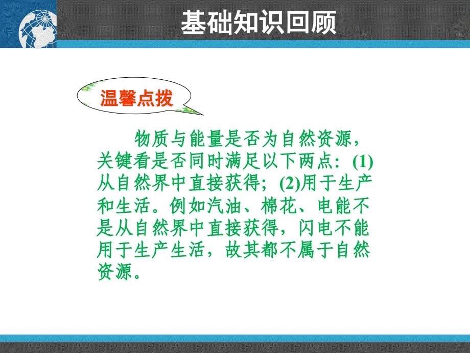 高三地理总复习课件：然资源与人类活动(PPT课件)_第5页