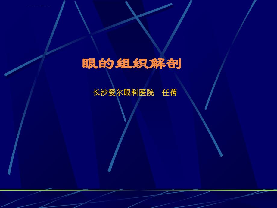 眼科的组织解剖ppt课件_第1页