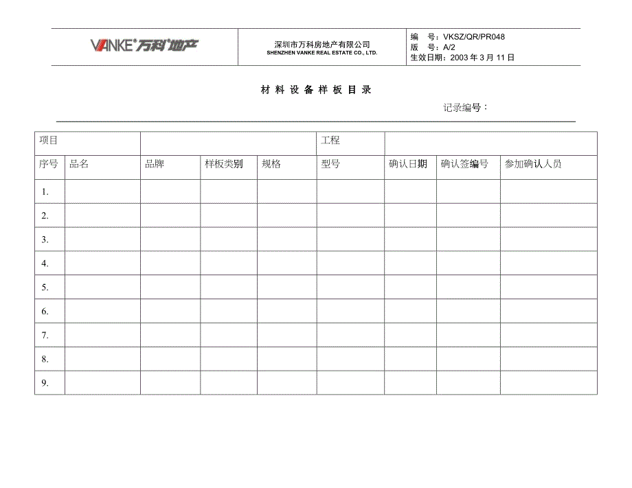 材料设备样板目录_第1页