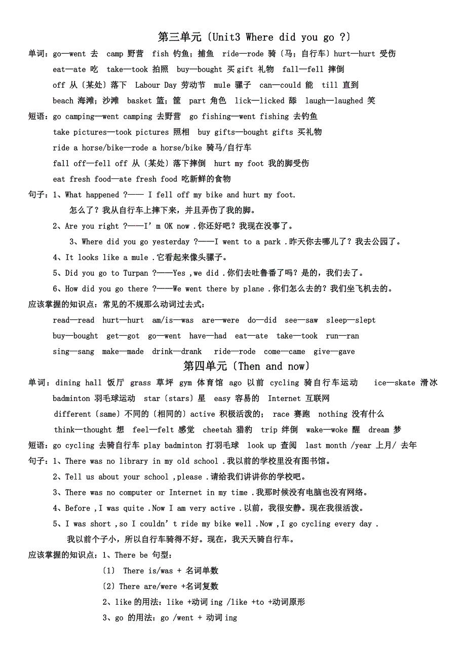 2023年pep六年级英语下册知识点总结_第3页