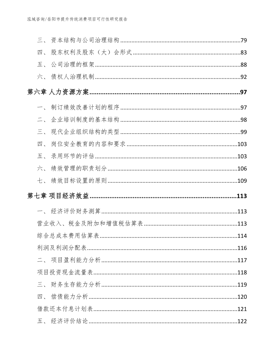 岳阳市提升传统消费项目可行性研究报告模板范本_第3页