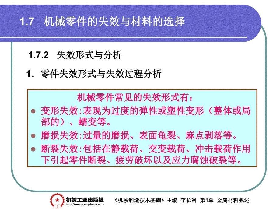 金属工艺学：1-7 机械零件的失效与材料的选择_第5页