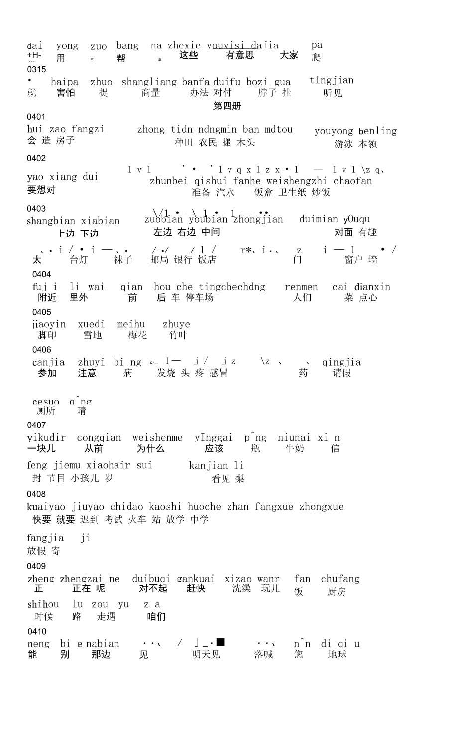 《汉语》基本词汇表及说明_第5页
