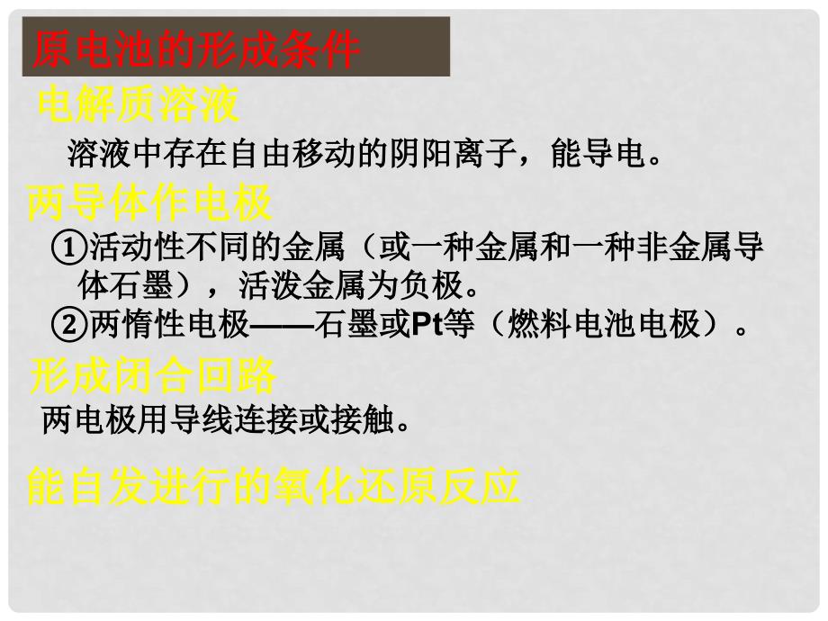 高中化学《原电池》教案、课件选修4原电池复习_第4页