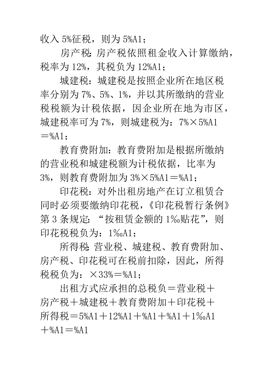 企业闲置房地产的税收投资筹划.docx_第2页