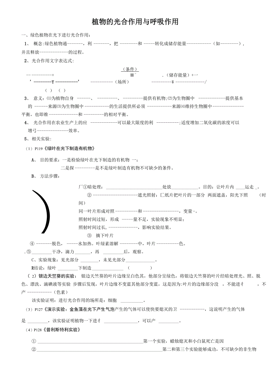 植物的光合作用与呼吸作用_第1页