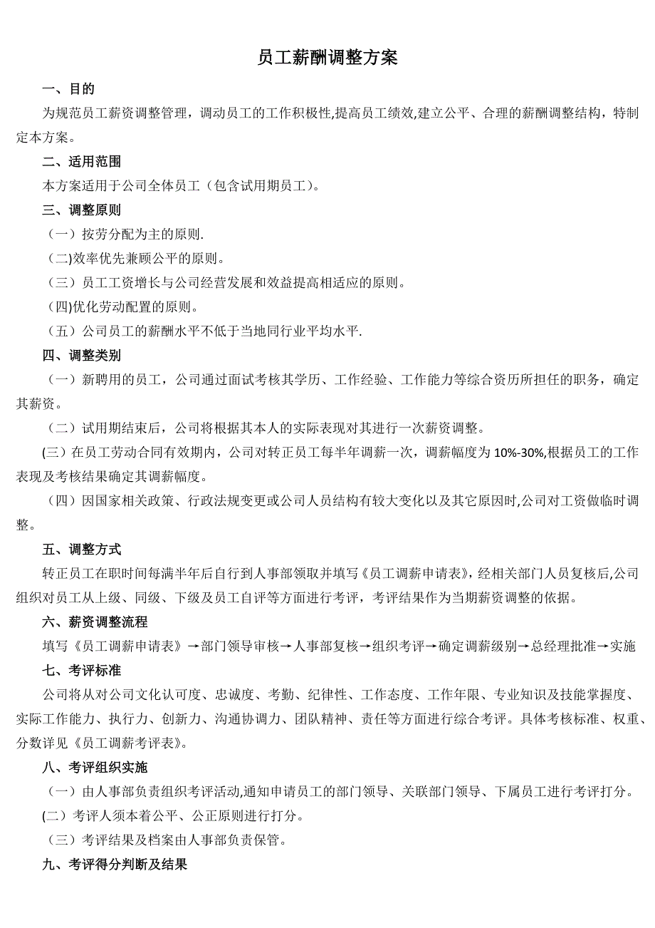 员工调薪方案_第1页