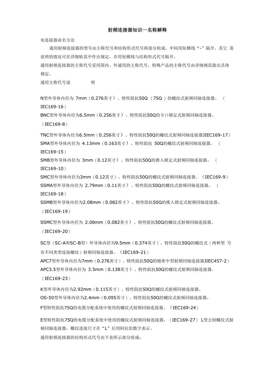 射频连接器知识-名称解释_第1页