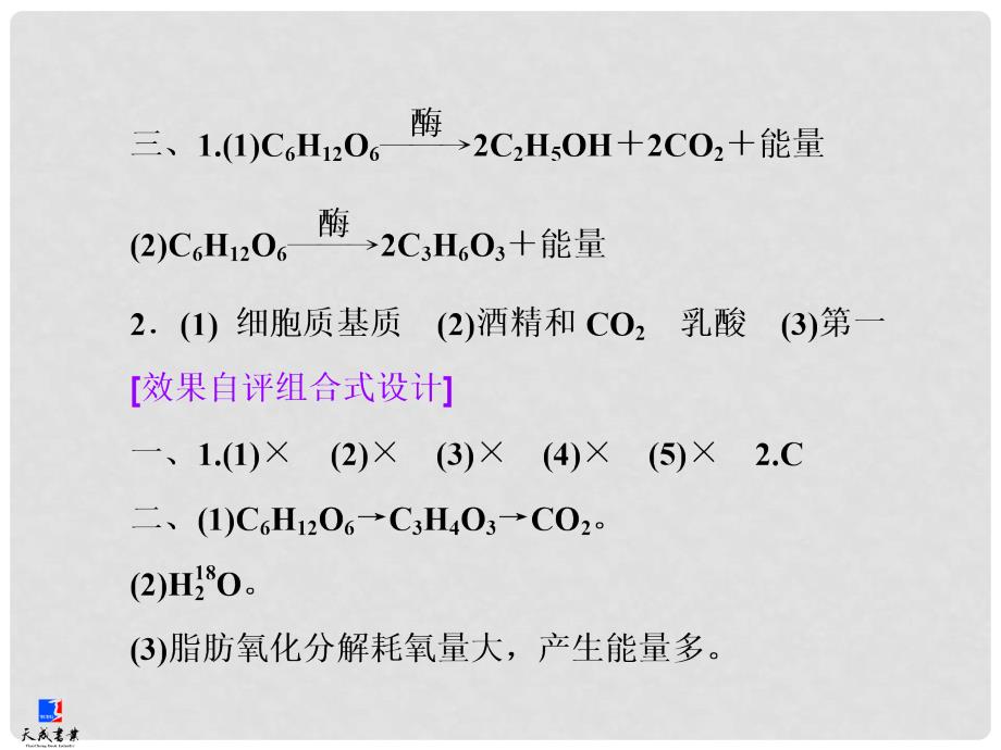 高考生物一轮复习 第三单元 第二讲 ATP的主要来源 细胞呼吸课件 新人教版必修1_第2页