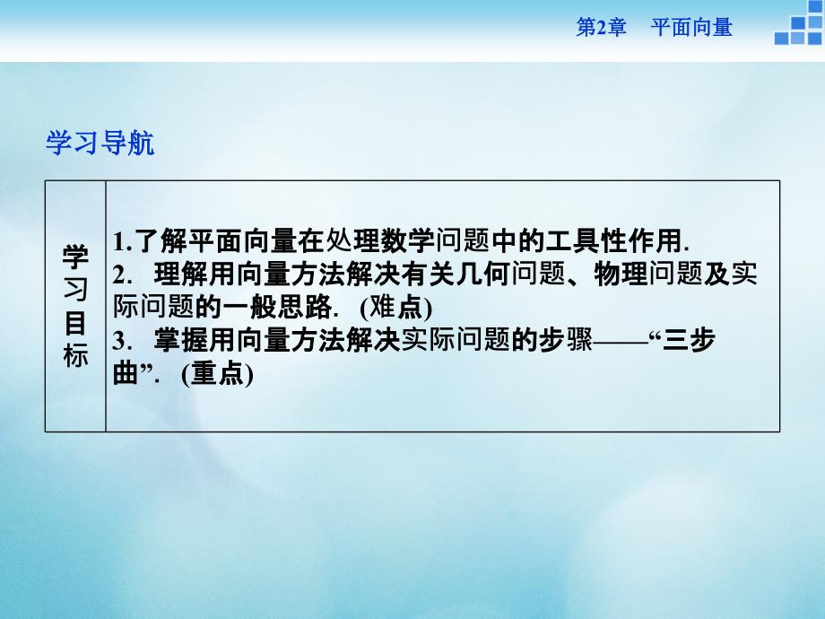 年高中数学第二章平面向量2.5向量的应用课件苏教版必修_第2页