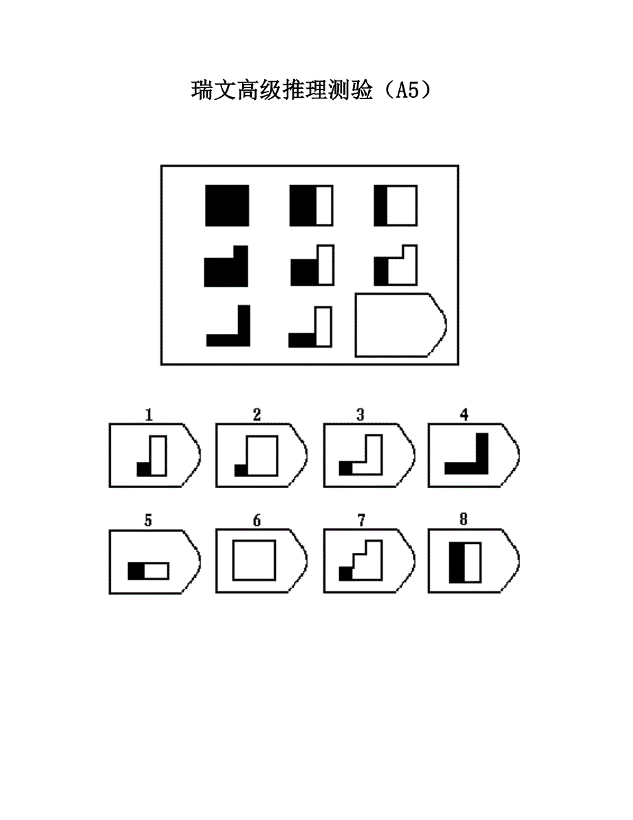 瑞文高级推理测验_第5页