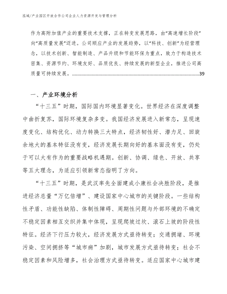 产业园区开放合作公司企业人力资源开发与管理分析_第2页