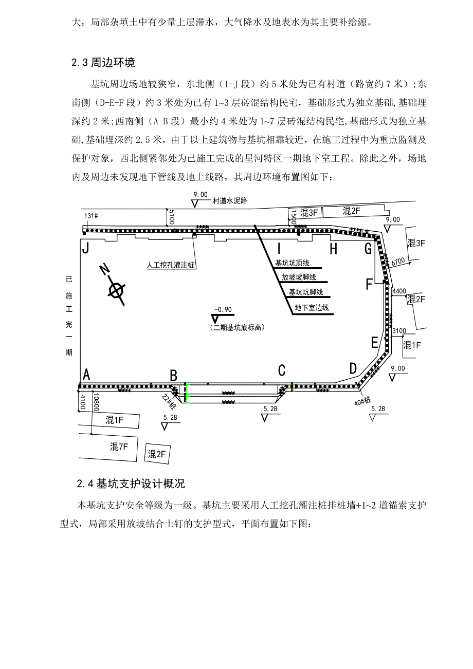 x某工程一级基坑支护专业施工方法文档_第2页