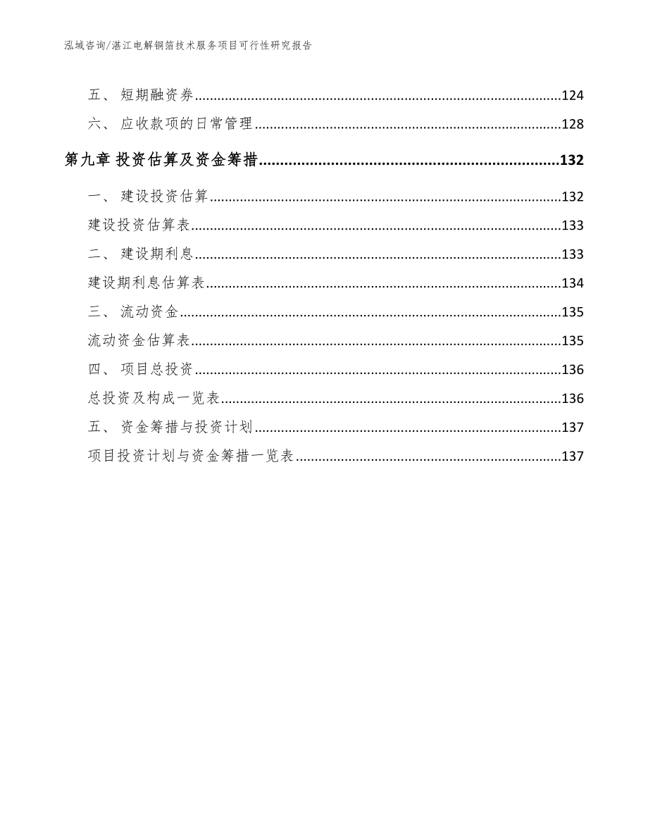 湛江电解铜箔技术服务项目可行性研究报告范文模板_第4页