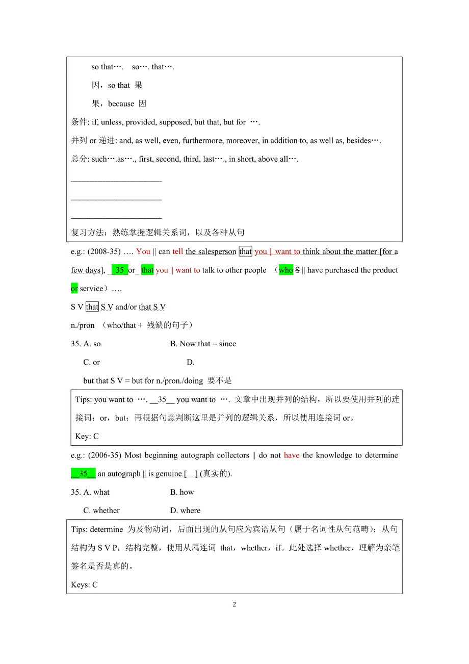 2012 在职联考&amp;GCT 完形填空 课堂讲义 analysis.doc_第2页