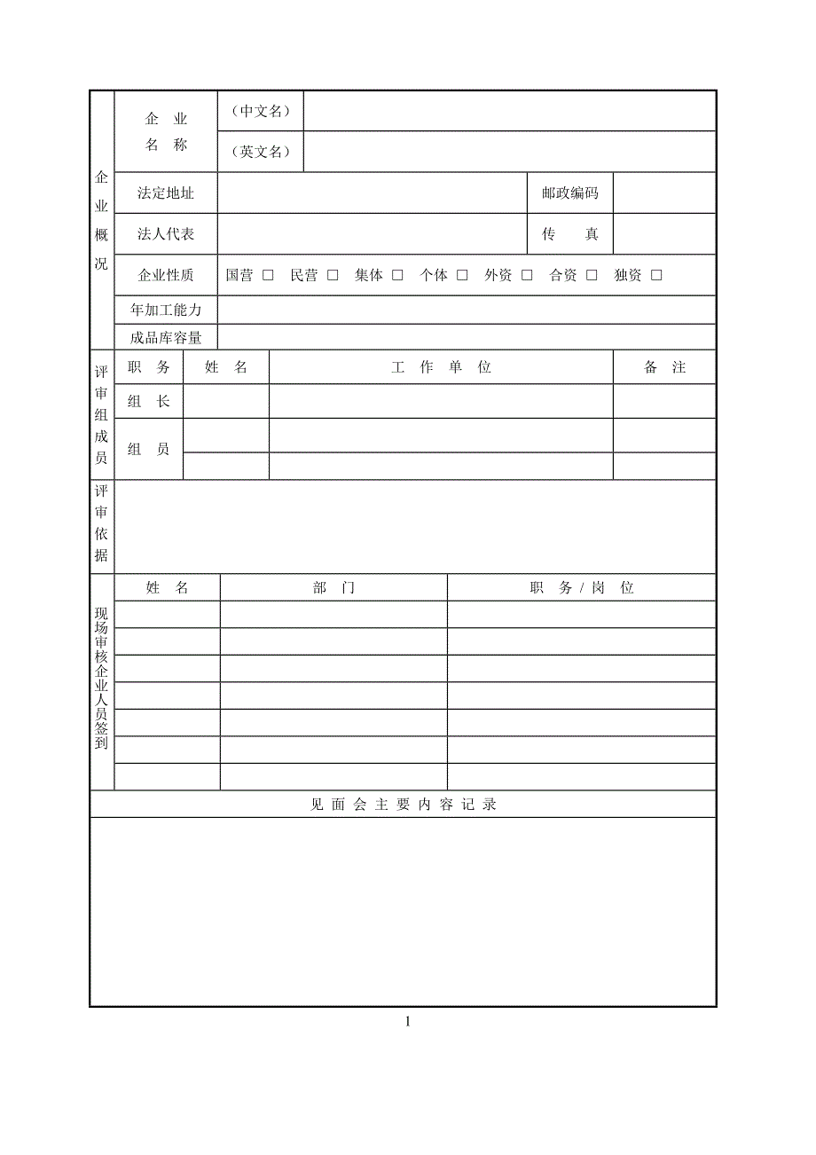 出口宠物用品生产企业注册登记评审记录_第2页