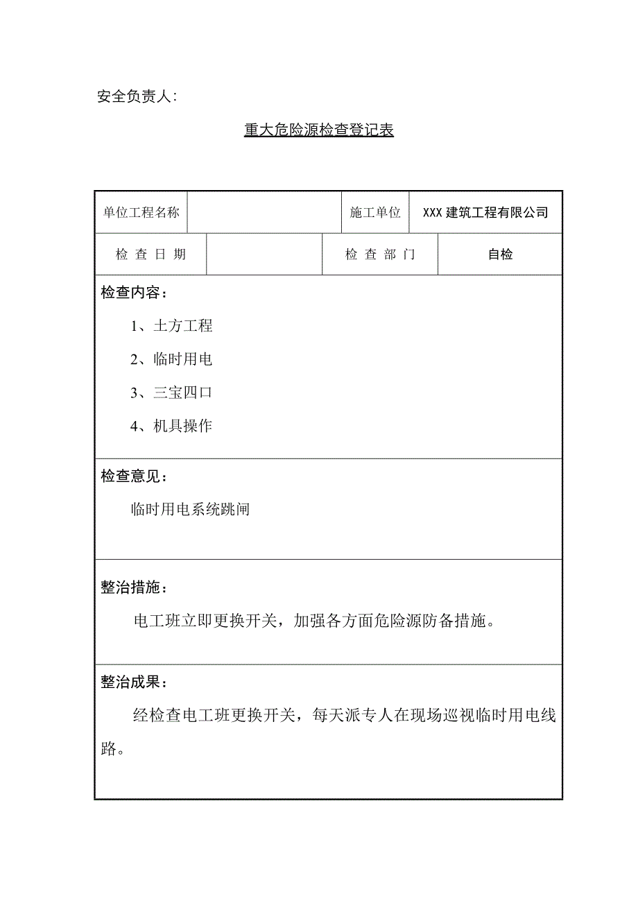 重大危险源安全检查记录表_第4页