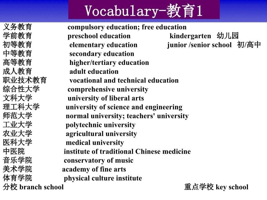 英语口译-教育交流概要课件_第5页