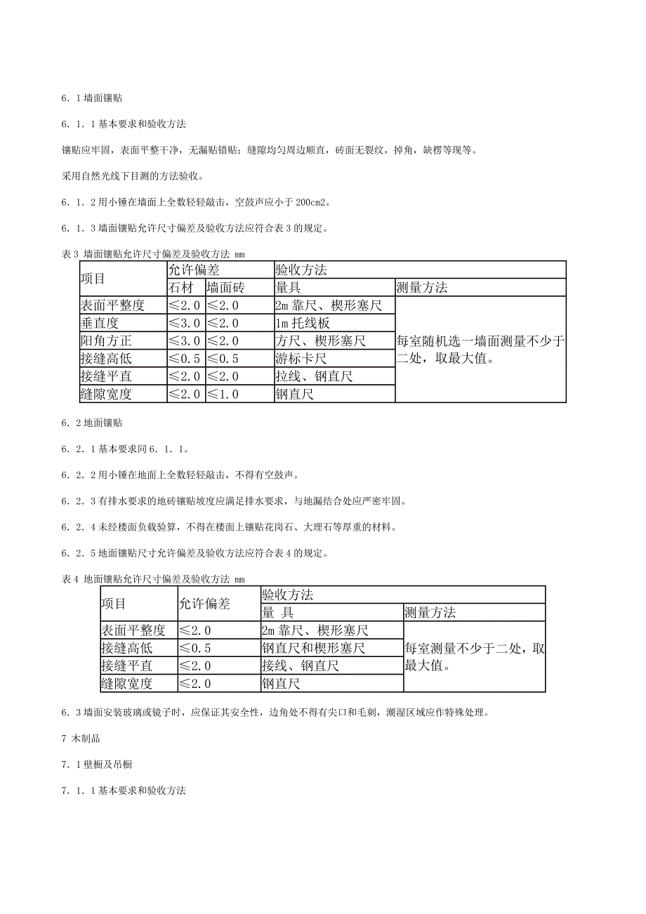 住宅装饰装修验收标准_第4页