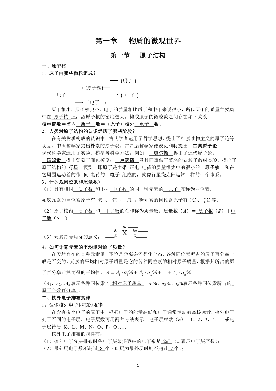 化学会考基础知识汇总_第1页