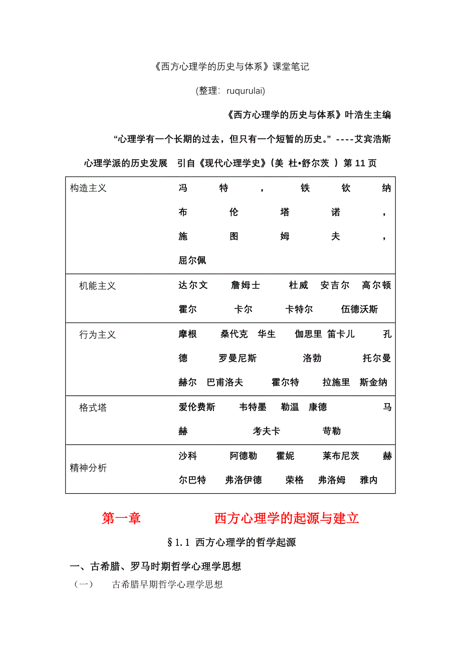 心理学笔记19--西方心理学的历史与体系.doc_第1页
