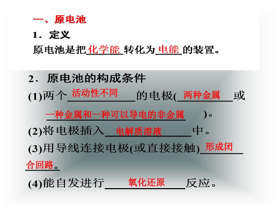 最新原电池原理及应用电化学复习幻灯片_第2页