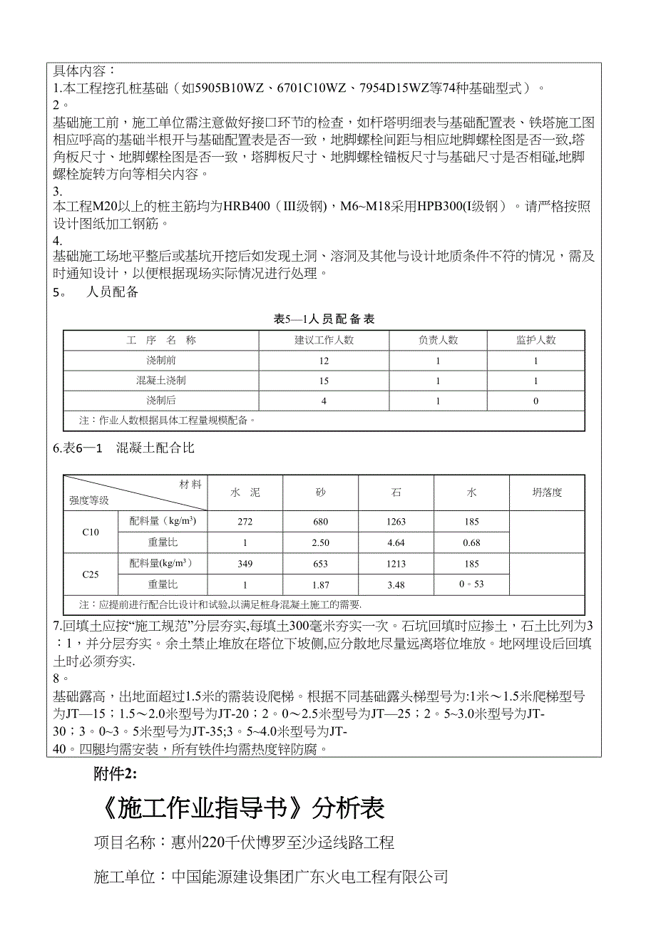 【整理版施工方案】施工作业指导书设置表及分析表(DOC 18页)_第2页