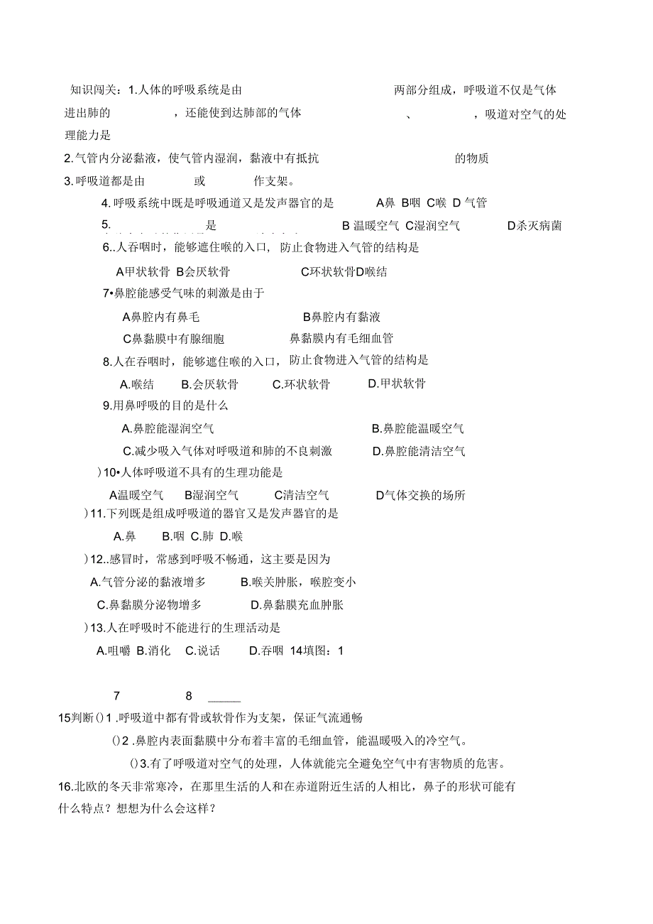 第三章人体的呼吸呼吸道对空气的处理_第3页