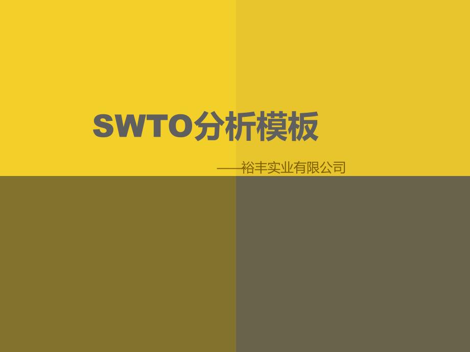 SWTO分析模板_第1页