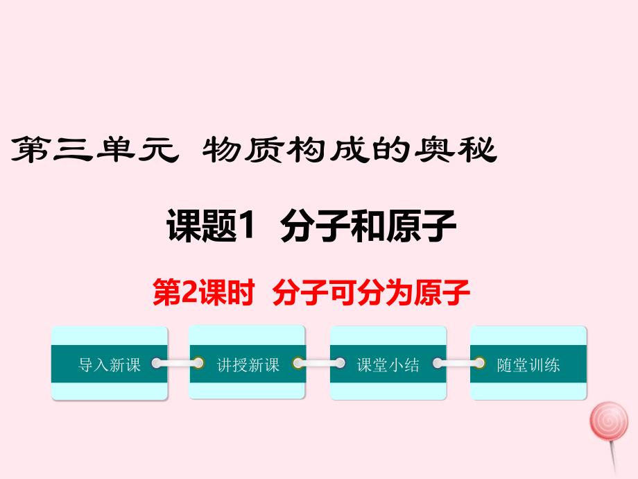 九年级化学上册第三单元物质构成的奥秘课题1分子和原子第2课时分子可分为原子教学课件新版新人教版_第1页