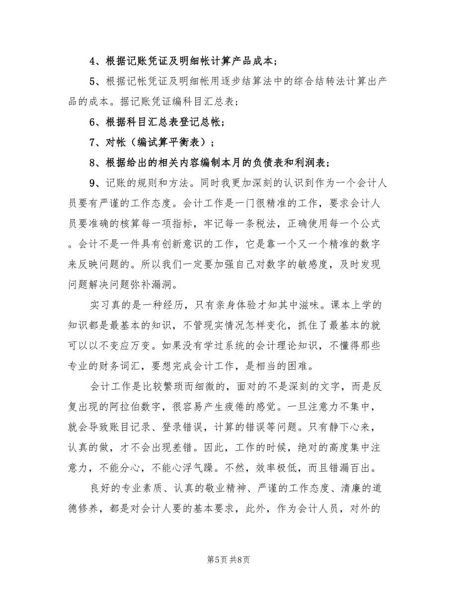 会计实习心得2023年总结（三篇）.doc_第5页