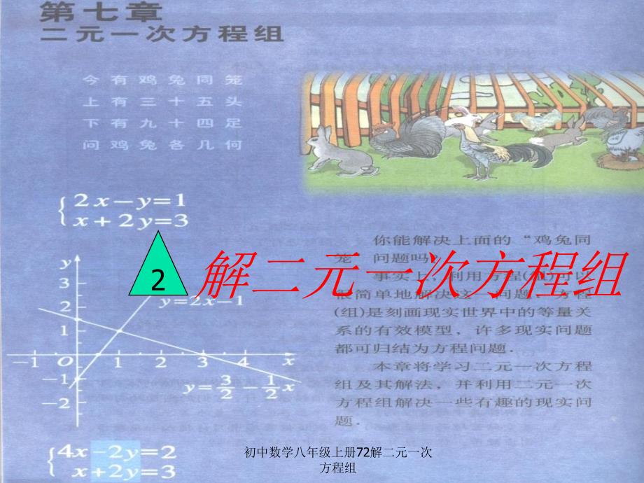 初中数学八年级上册72解二元一次方程组课件_第1页