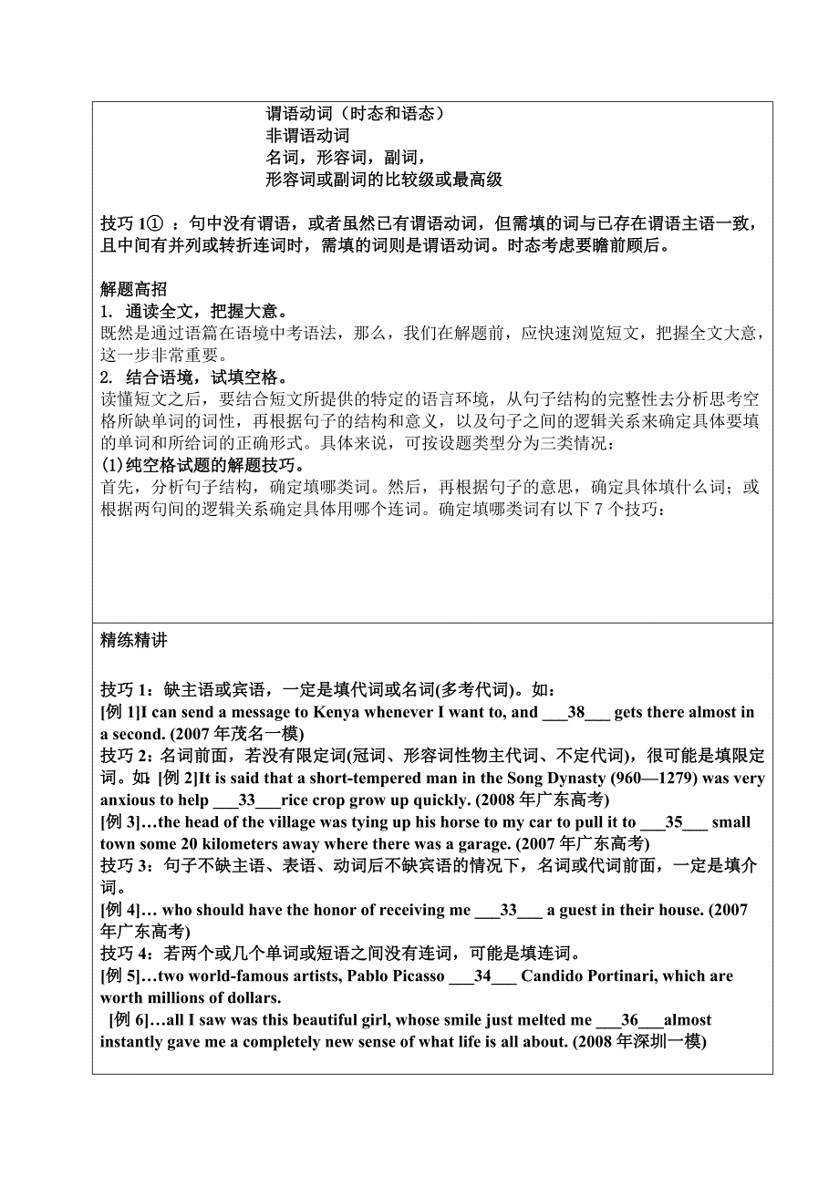 2014高考英语语法填空教案_第4页