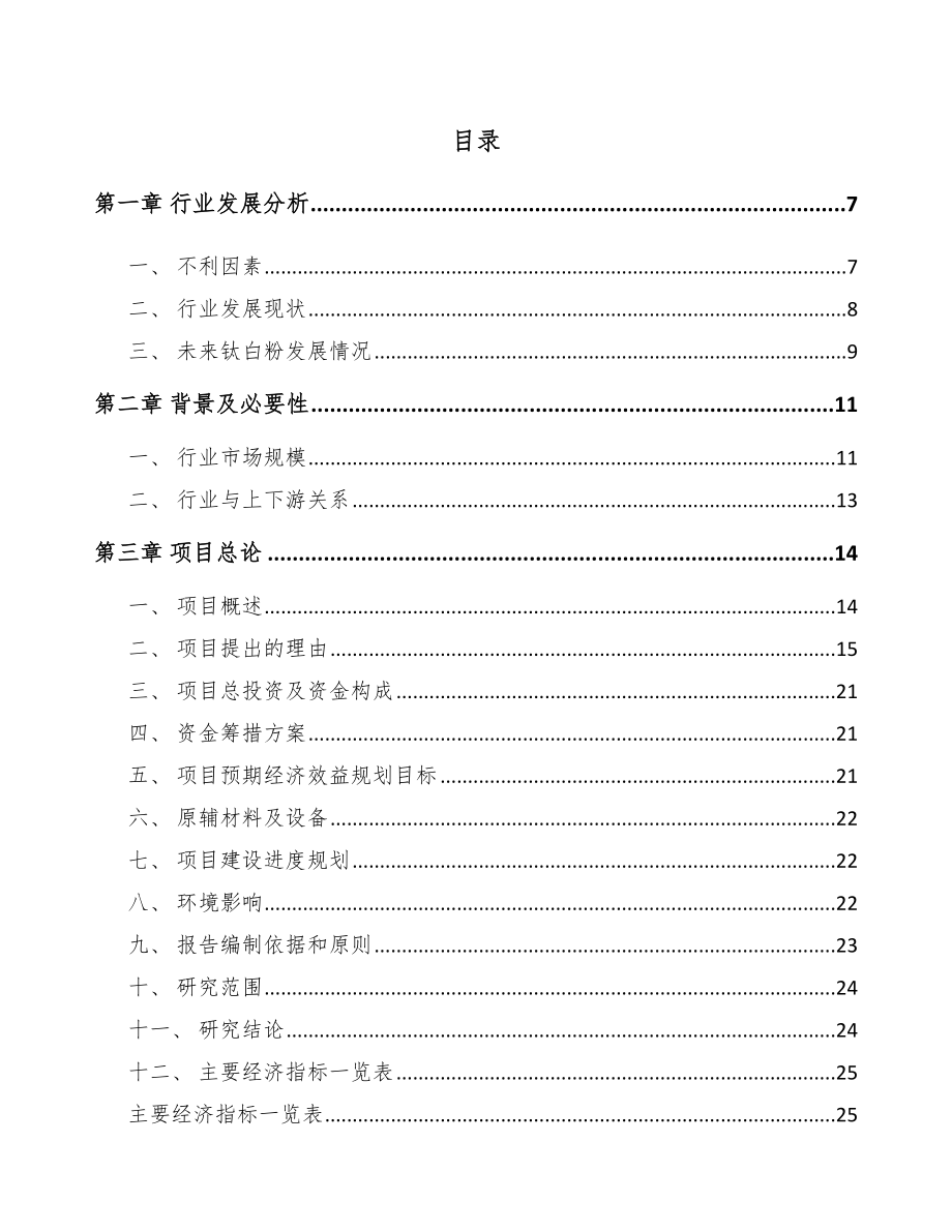 安阳钛产品项目可行性研究报告_第1页