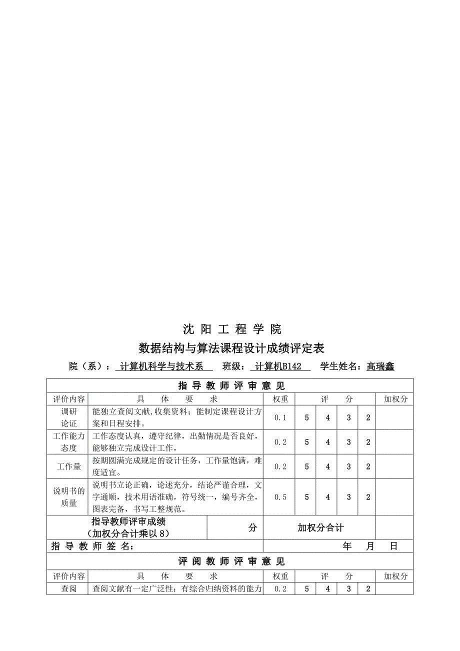 大整数计算器最长公共子串数据结构课设_第5页