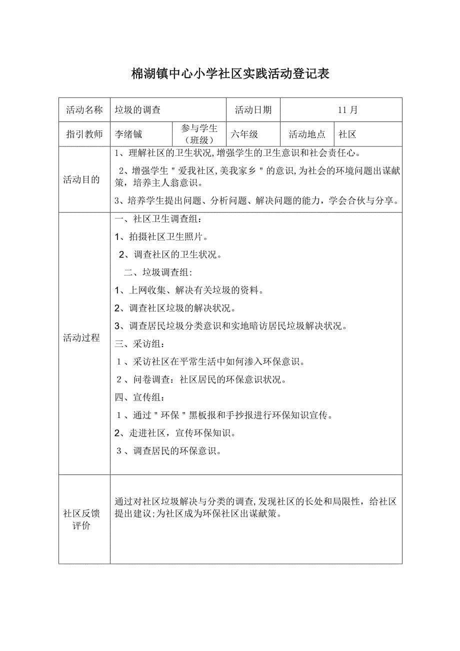 学生社会实践记录表模板_第5页