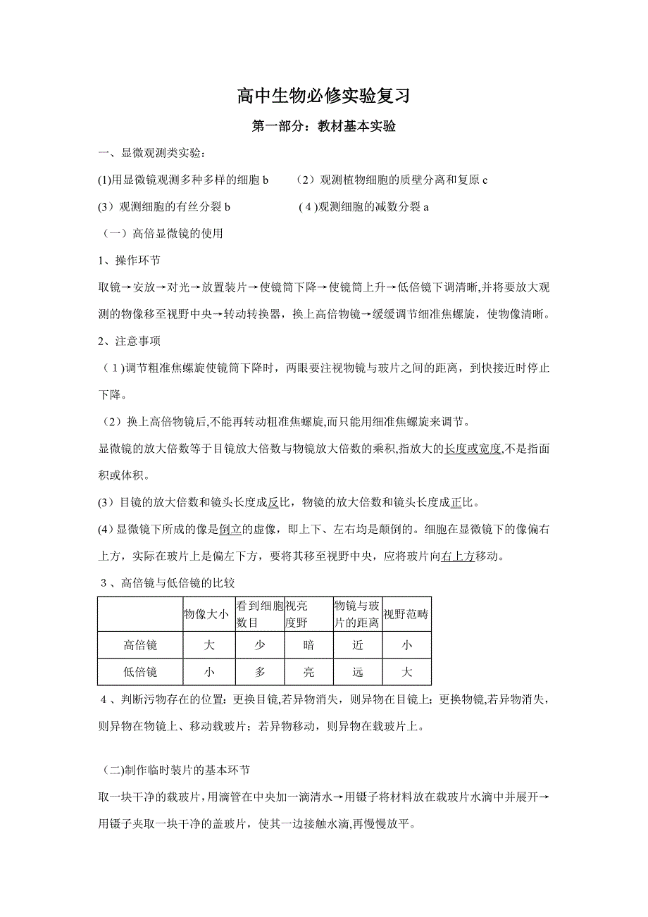 高三生物实验一轮复习_第1页