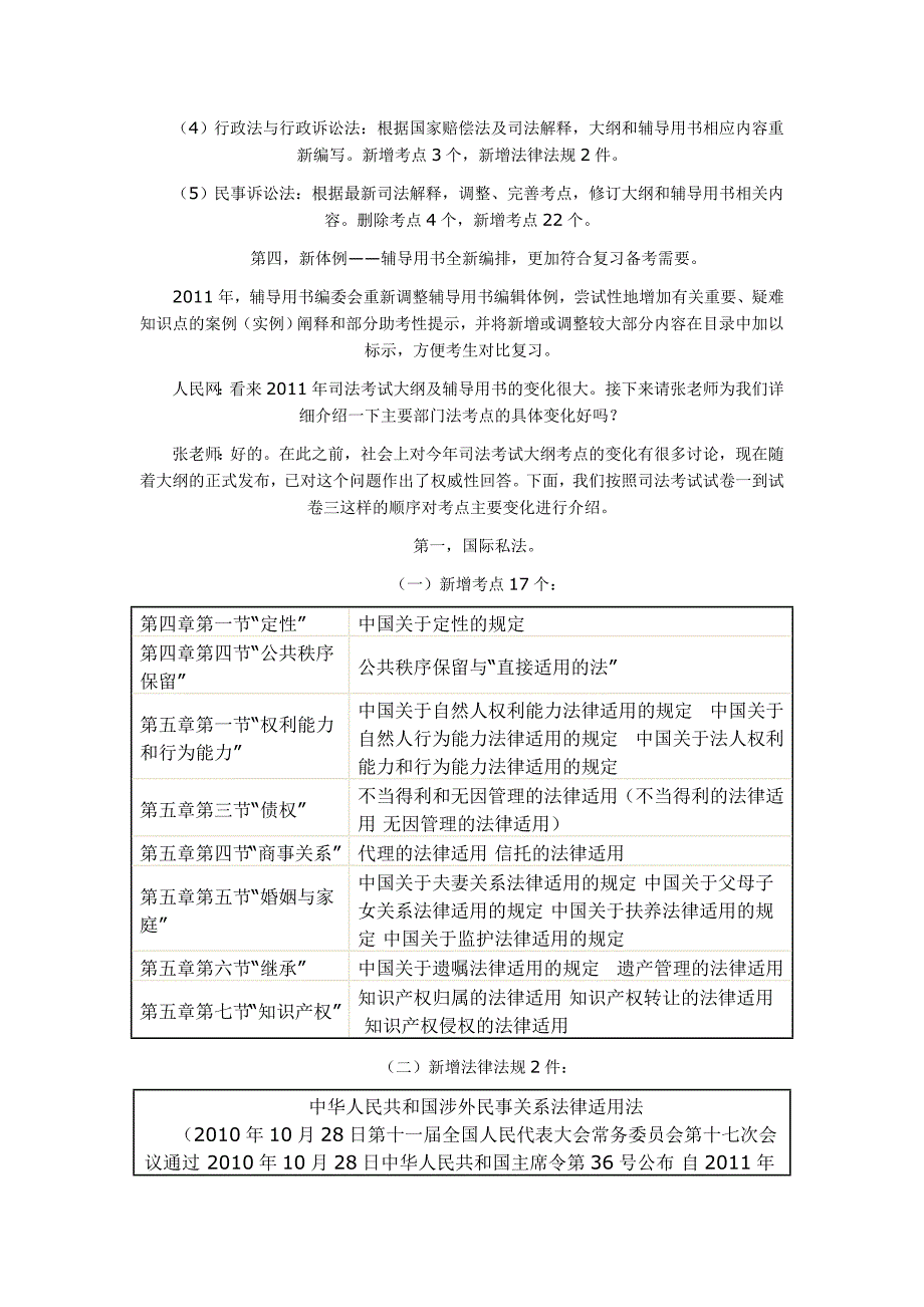 2011司法考试大纲变化解读_第2页